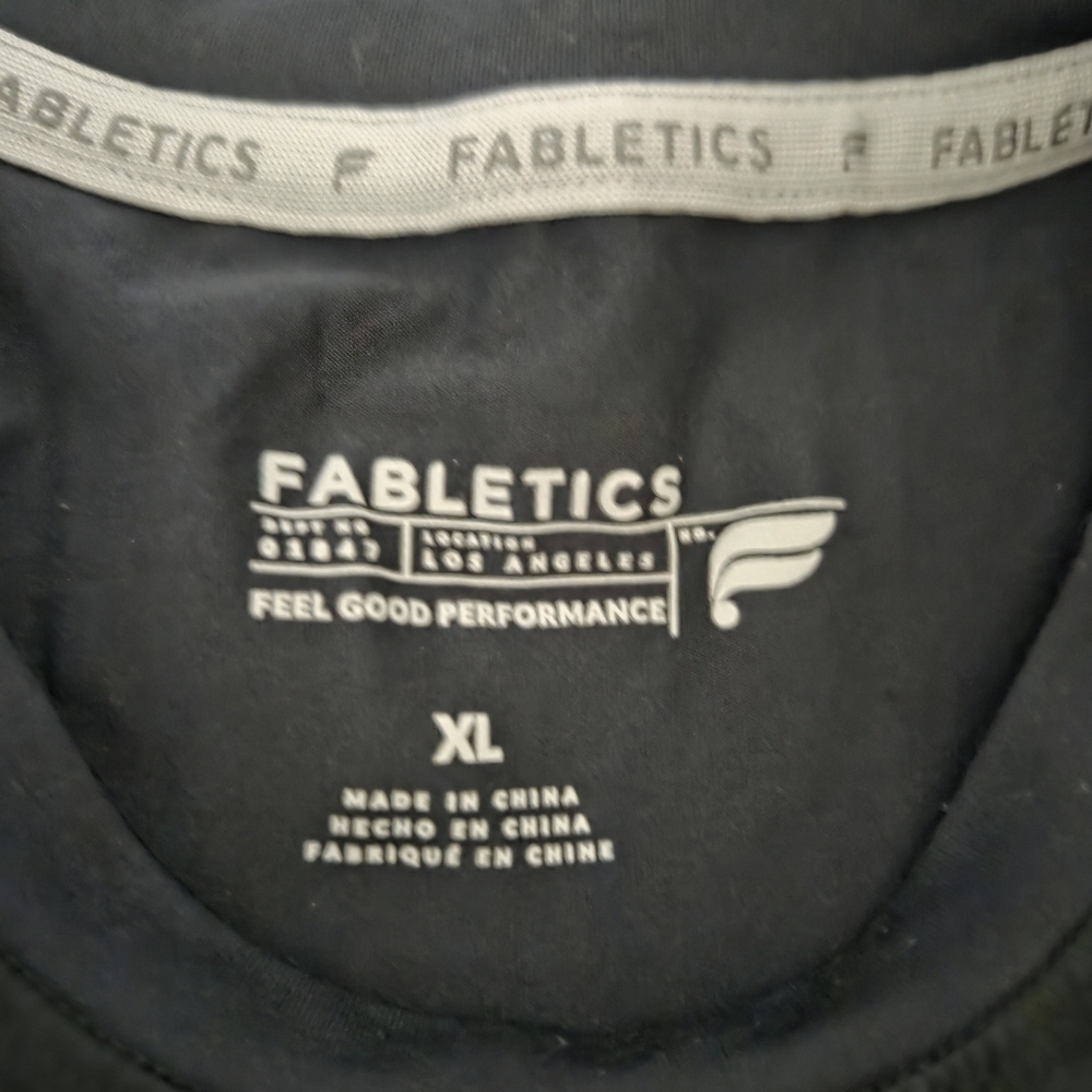 Fabletics Scrub Set Black Gray String Pants Large… - image 2